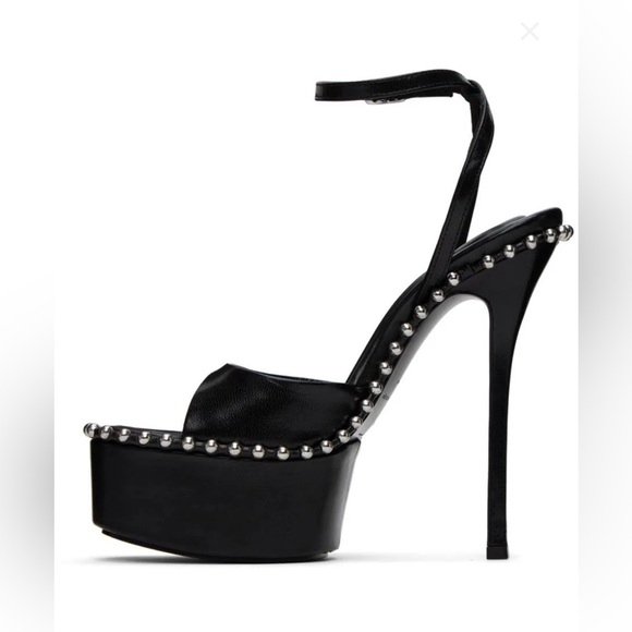 Alexander Wang Nova Ankle Strap 145 Studded Platform High Heel Sandals 35.5 NEW - Picture 4 of 16